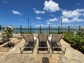 Terrace/patio - Oceanfront Two Bedroom at Kaanapali Shores #504 (Lahaina)