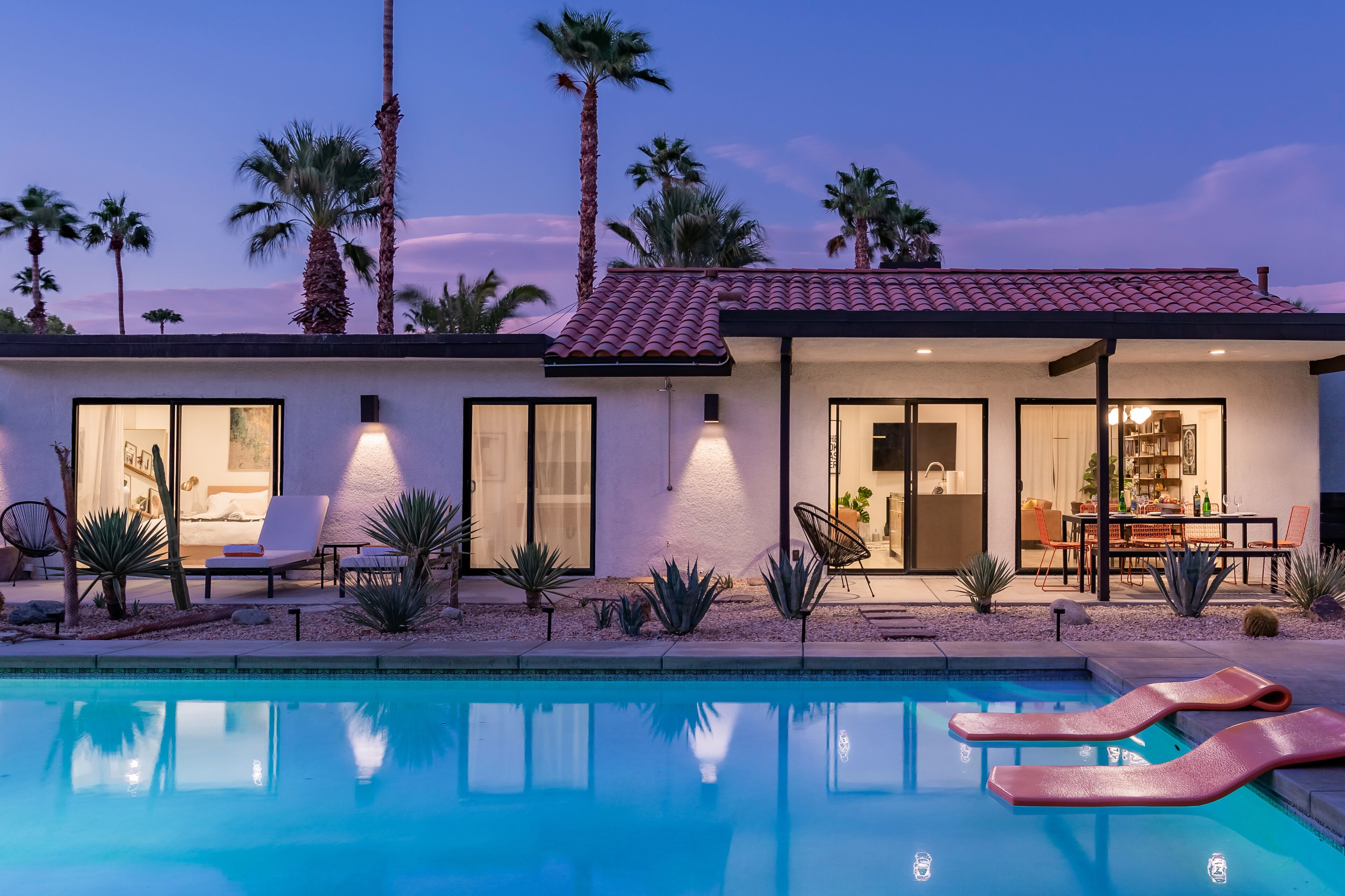 A heated pool