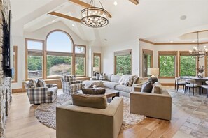 TV, fireplace, offices