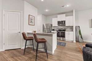 Fridge, microwave, dishwasher, highchair