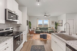 Fridge, microwave, dishwasher, highchair