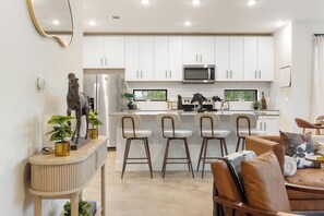 Fridge, dishwasher, toaster, highchair