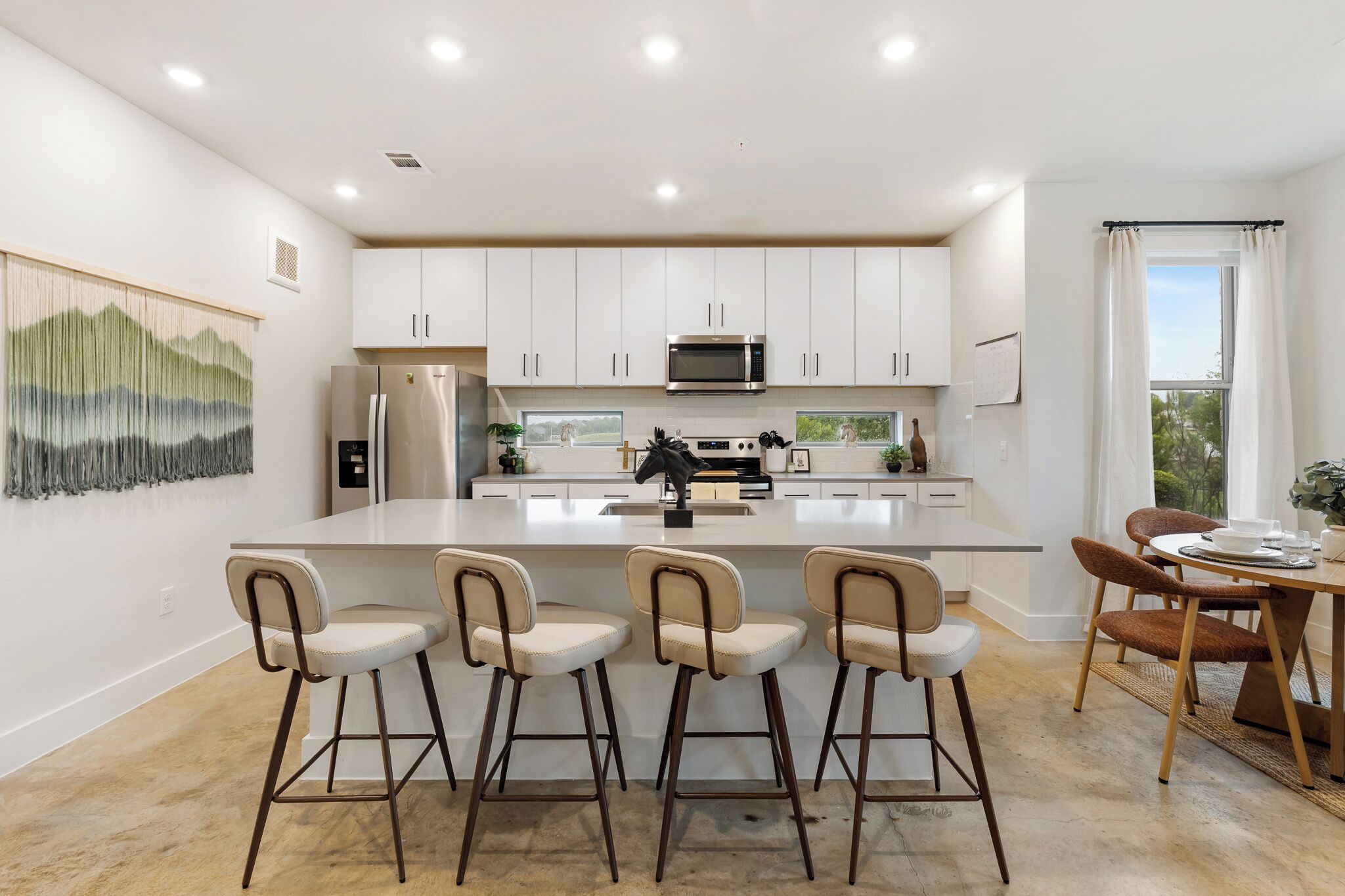 Fridge, dishwasher, toaster, high chair