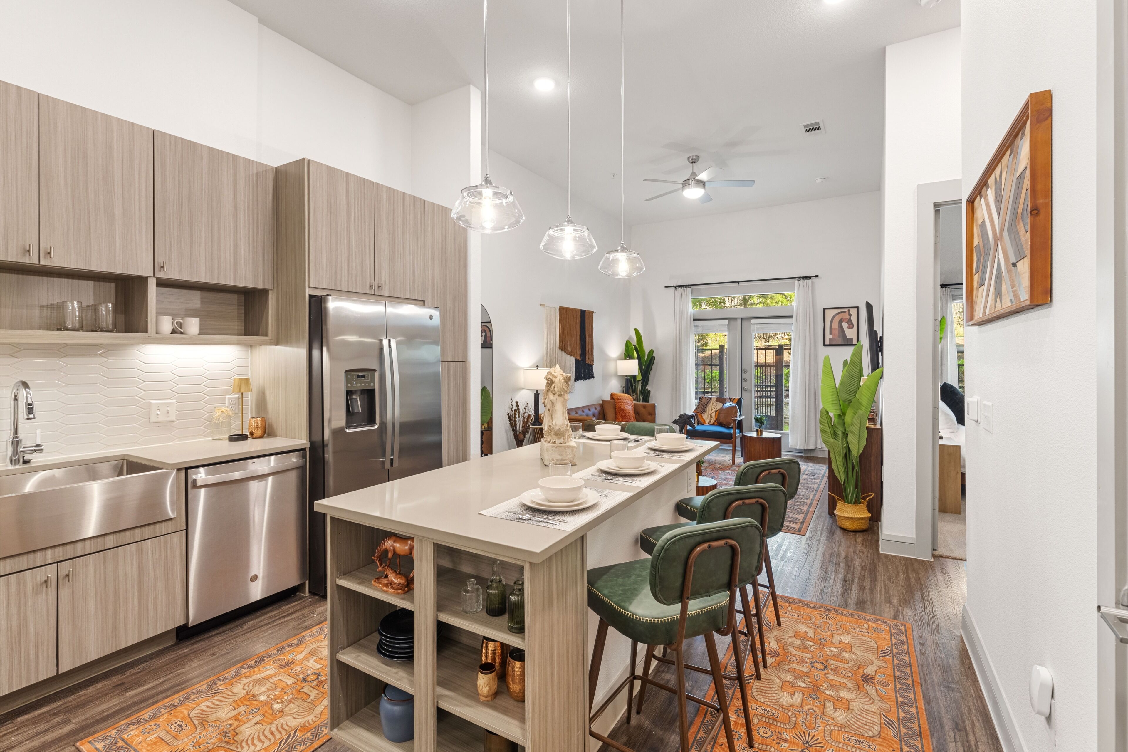 Fridge, microwave, dishwasher, highchair