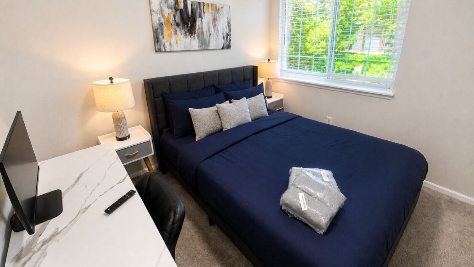 Desk, iron/ironing board, travel crib, WiFi