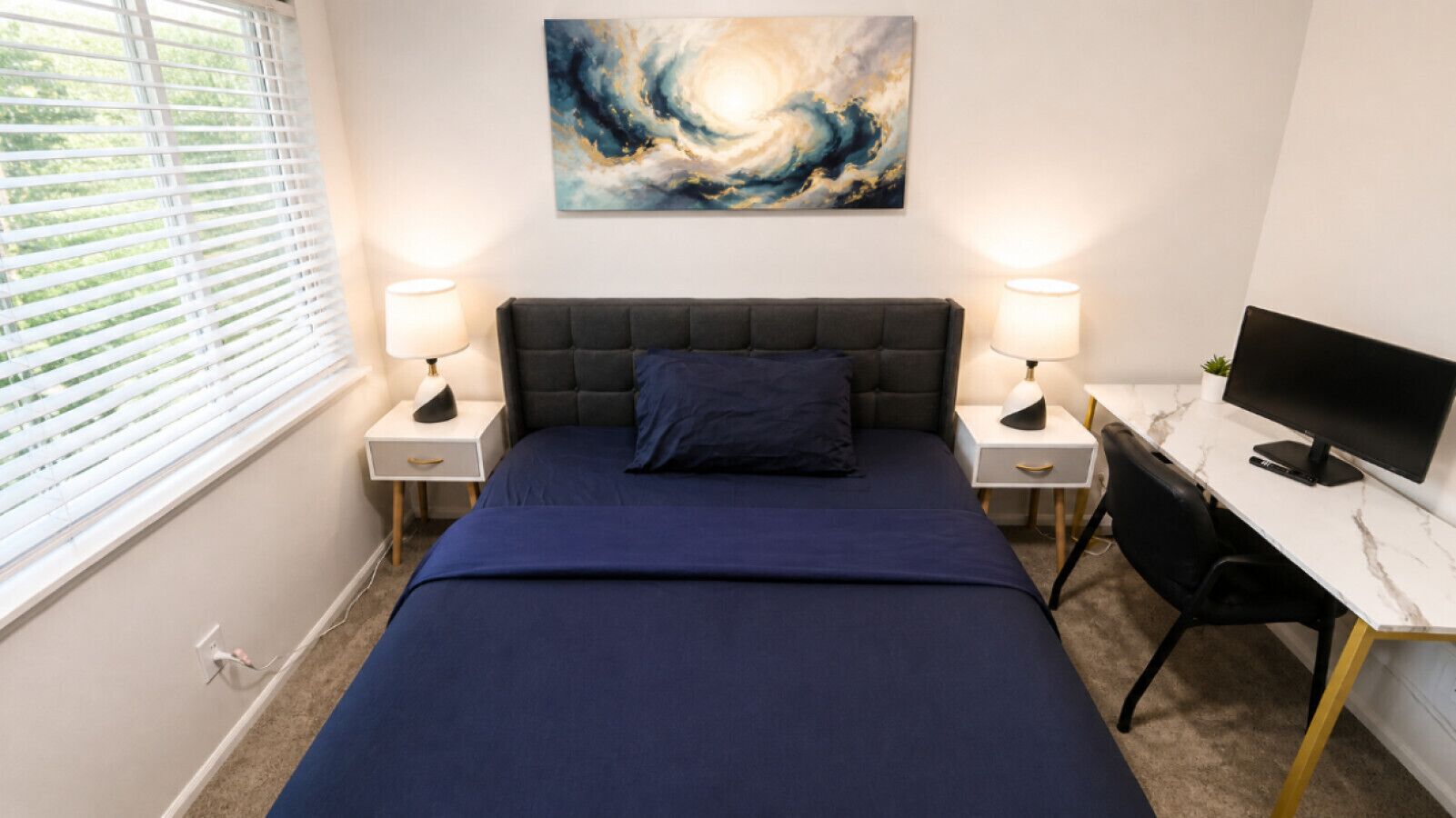 Desk, iron/ironing board, travel crib, WiFi