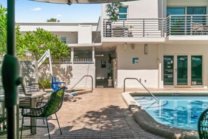Outdoor pool, a heated pool - Walkable to Beach, Boca Raton 1BR Condo, Near Mizner Park & Restaurants (Boca Raton)
