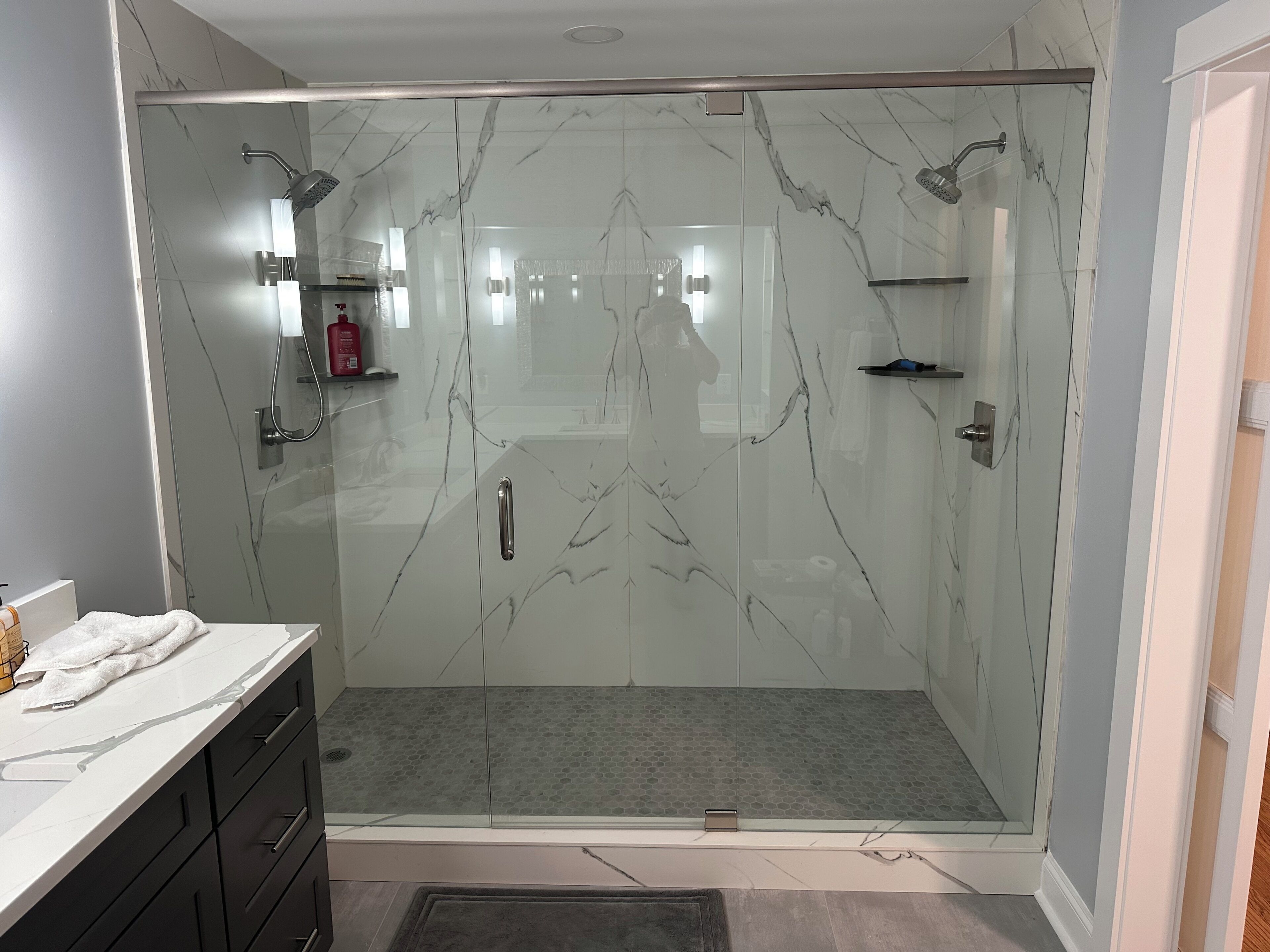 Shower, towels