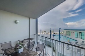 Condo, Multiple Beds, Balcony, Ocean View (Sea Breeze 0312) | Outdoor dining - Sunsets From The Sandy Balcony (Biloxi)