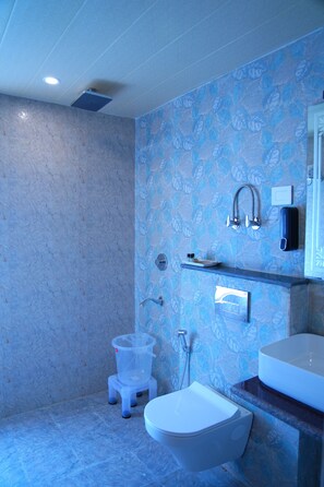 Suite Deluxe | Baño | Regadera, toallas, jabón, shampoo 