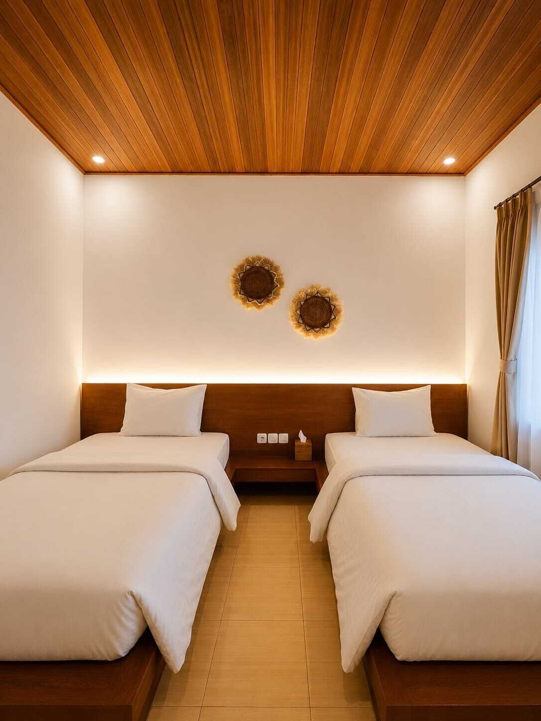 Blackout curtains, free WiFi, bed sheets