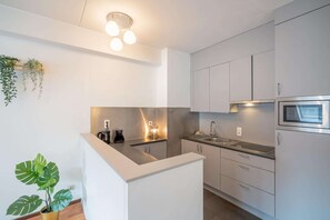 Deluxe Apartment, 3 Bedrooms | Private kitchen | Fridge, microwave, oven, stovetop - Lavish Apartment in Antwerp (Antwerp)