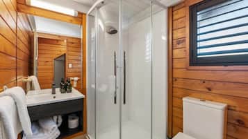 Towels, soap, shampoo, toilet paper