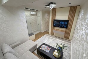 Living area - Modern Apartment in Alfraganus  Rent Car & Moto (Tashkent)