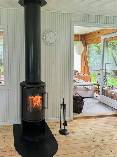Summer house near Gudmindrup Beach with sunroom