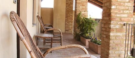 Superior Room, Balcony, Courtyard View | Terrace/patio