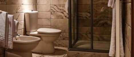 Superior Room, Balcony, Courtyard View | Bathroom | Shower, free toiletries, hair dryer, slippers