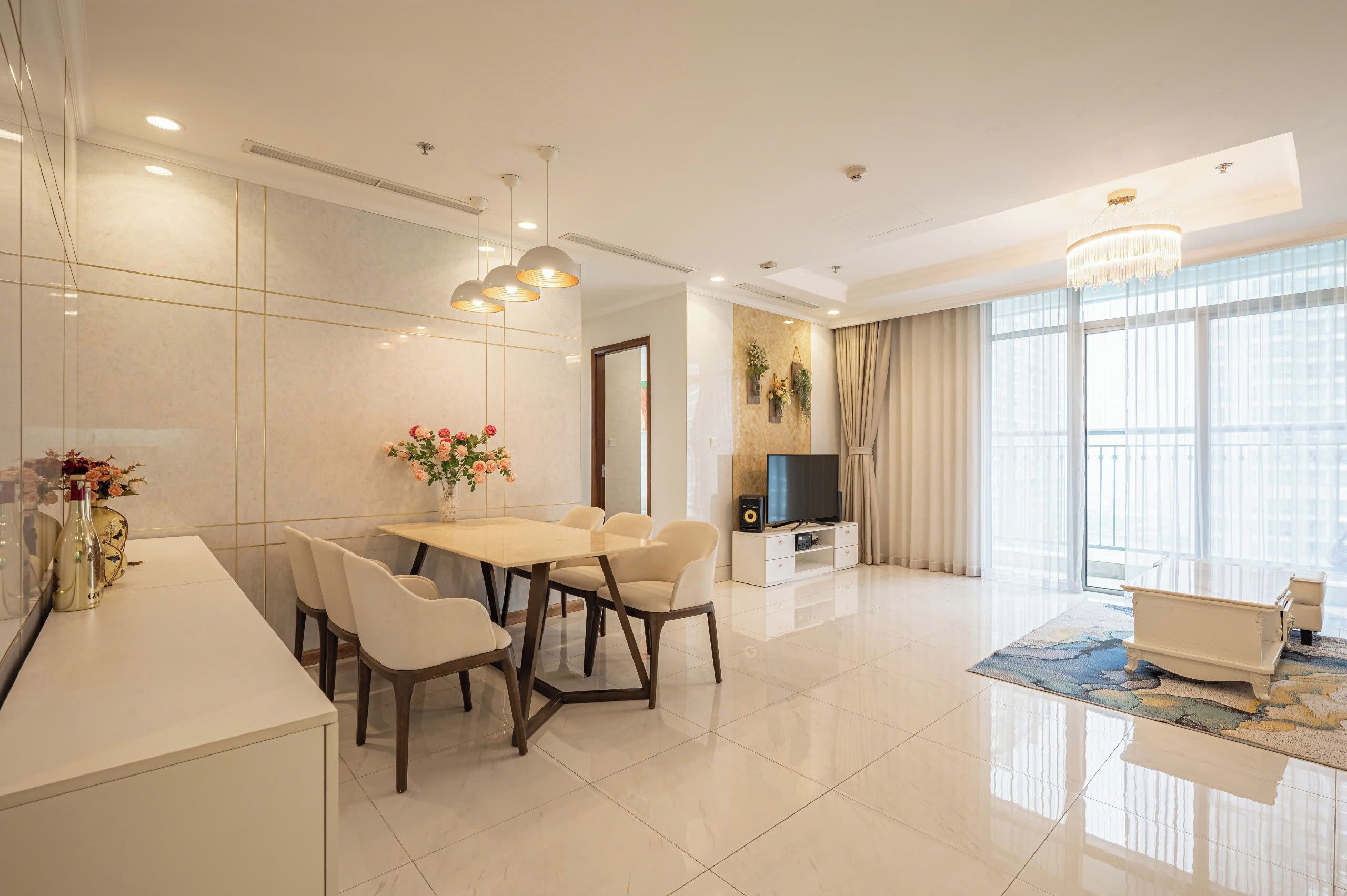 Family Apartment, 3 Bedrooms, Balcony | Living area | 42-inch flat-screen TV with digital channels