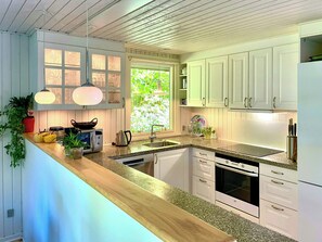 Microwave, oven, dishwasher, coffee/tea maker - Nature retreat with fjord views near Spøttrup (Spøttrup)