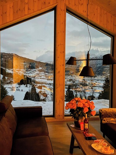 Cabin embraced by extrairdinary nature