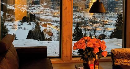 Cabin embraced by extrairdinary nature