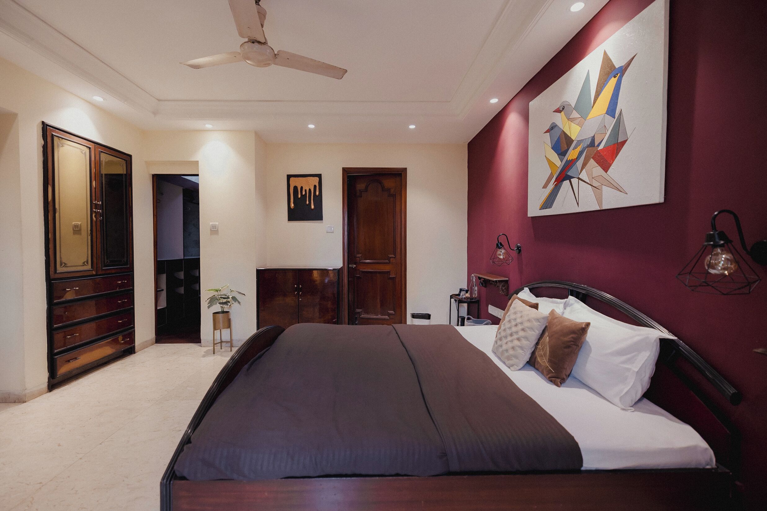 5 chambres, fer et planche à repasser, Wi-Fi gratuit