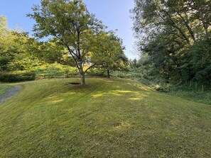 A well-maintained grassy area with trees and a clear sky. - La Maison d'Artzamendi - Mountain view (LOUHOSSOA)