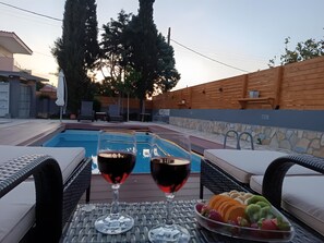 Pool - Studio Apartment with Sea View and 2 Balconies (Kato Loutro)