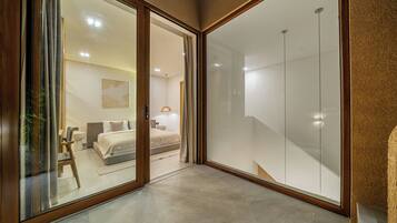 Family Villa, 2 Bedrooms, Pool View | Egyptian cotton sheets, premium bedding, in-room safe