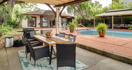Walk to Ocean: Family Biloxi Haven w/ Pool & Patio