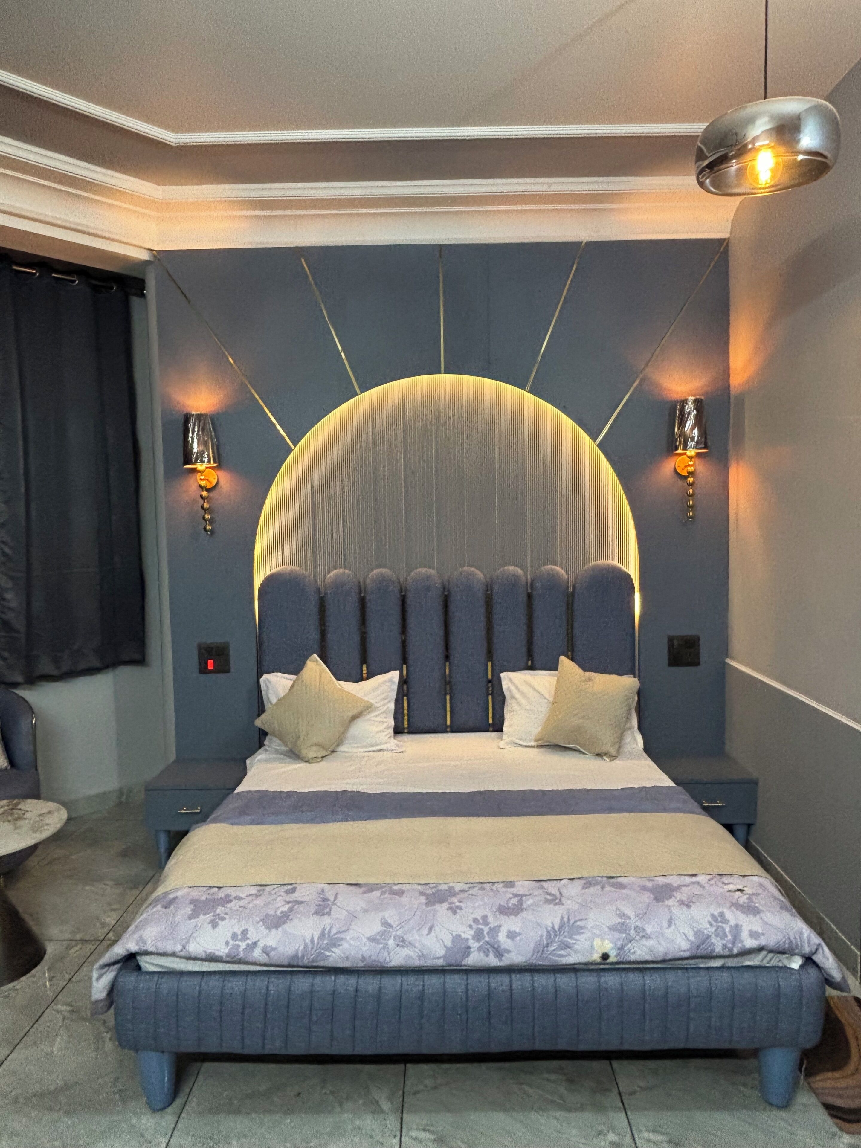 Luxury Double or Twin Room, Garden View | Desk, laptop workspace, blackout curtains