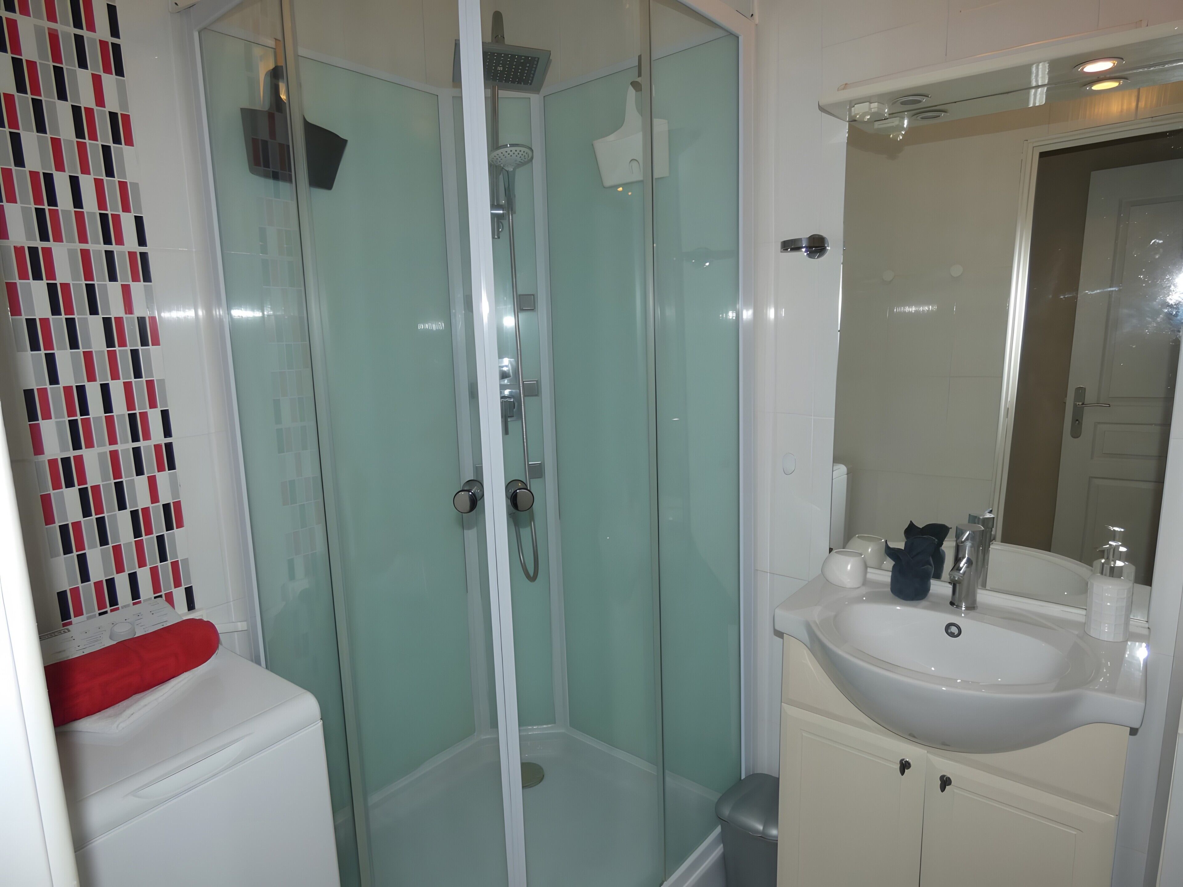Een douche, een haardroger