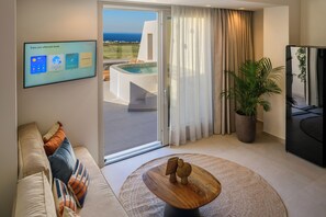 Elegant 2 Bedroom Suite with Hot Tub and Sea View | Área de sala de estar