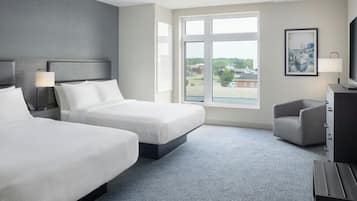 In-room safe, desk, laptop workspace, blackout curtains