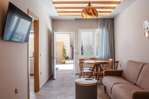 Living area - Modern Luxury 2-Bed Apt, in the heart of Stalis and steps from the Beach. (Heraklion)