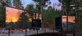 Gorgeous Scandinavian Mirror Glass Cabin in the Adirondacks for an Unforgettable Getaway in Jay, New York