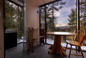 Dining - Gorgeous Scandinavian Mirror Glass Cabin in the Adirondacks for an Unforgettable Getaway in Jay, New York (Jay)