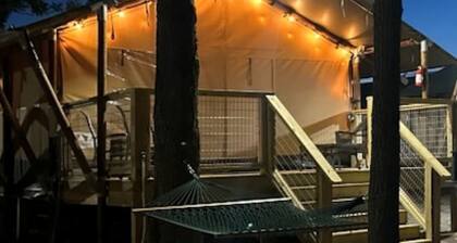 Nature by Day, Comfort by Night: Texas' Best Glamping in this Cibolo Safari Tent Rental