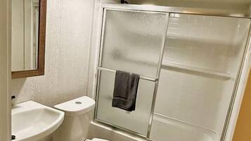 Towels, soap, shampoo