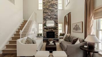 Smart TV, fireplace, table tennis