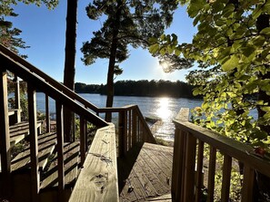 Property grounds - Charming Lakefront Cabin with Hot Tub and Beach Access near Traverse City, Michigan (Traverse City)