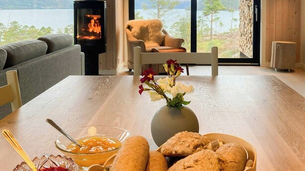 Interior - Modern cabin with panoramic views near Gautefall (Treungen)
