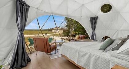 Peaceful Luxury Glamping Domes with Stargazing & Farm Retreat near Lake Access in Wolfe City, Texas