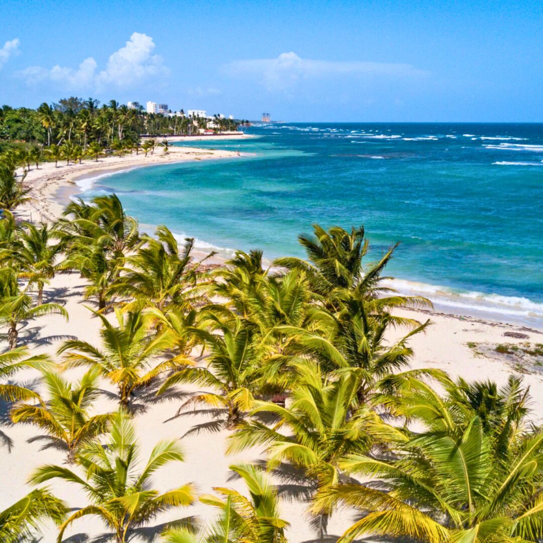 On the beach, white sand, beach bar