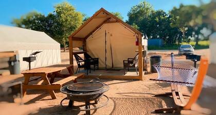 B Son's Riverside Safari Tent in Kingsbury, TX