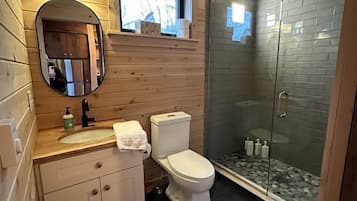 Towels, soap, shampoo, toilet paper