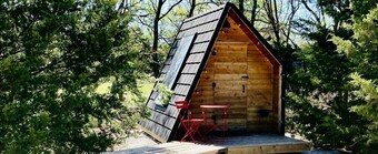 Charming A-Frame Cabin Experience with Campfire Vibes in Humboldt, Kansas