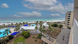 A resort with a pool, beach, and ocean view. - Beach Time, Fun Time, All the Time B505 at the Dunes! Fantastic View (Panama City Beach)