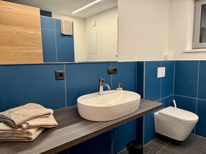 Ducha, secador de pelo, toallas