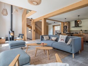 Smart TV, fireplace - Private Sauna - BBQ - 6 Minutes from Chamonix (Les Houches)